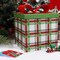 Large Christmas Gift Boxes with Lids,10x10x10 Inches Plaid Design Folding Square Gift Boxes for Christmas Decorative,Xmas,Present,Storage,Red and Green